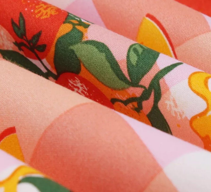 Vintage Rundhalset Pink Blomsterkjole