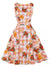 Vintage Rundhalset Pink Blomsterkjole