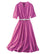 Vintage V-Hals Kjole Fuschia
