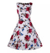 Vintage Bomuldsblomster Kjole