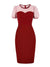 Vintage Pencil Chic Kjole Bourgogne