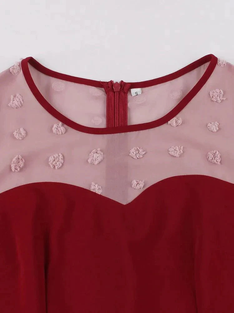 Vintage Pencil Chic Kjole Bourgogne