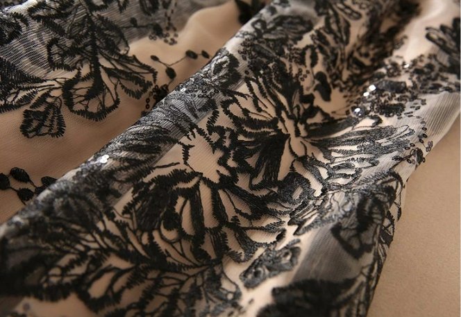 Vintage Bohemian-Kjole Med Blonder