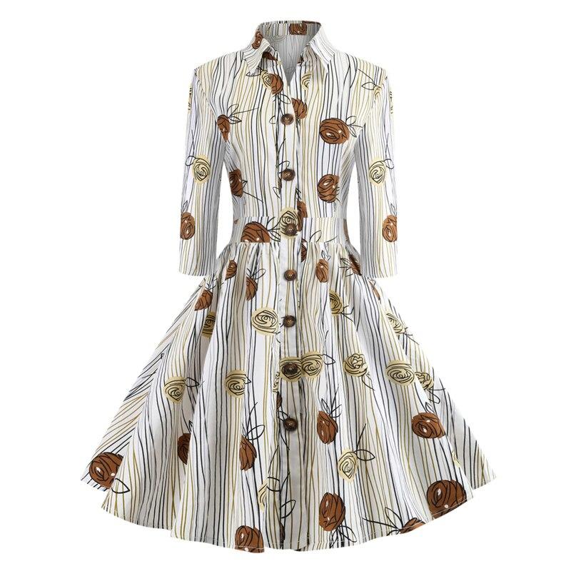 Vintage Kjole Tegning Lange Ærmer