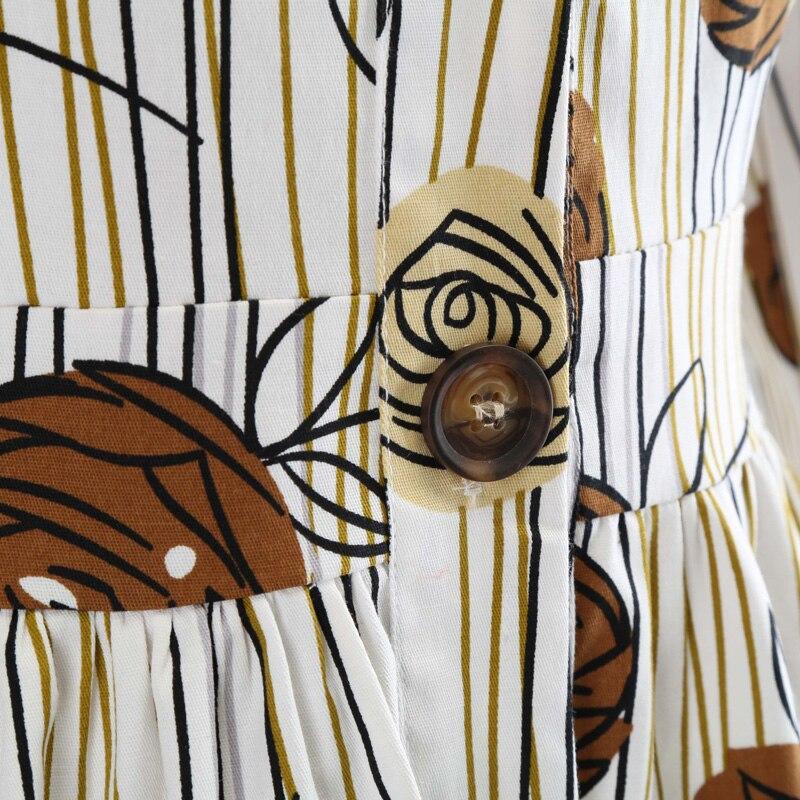 Vintage Ærmeløs Tegnekjole