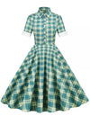 Vintage Green Scotland Kjole