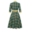 Vintage Grøn Elegance Kjole