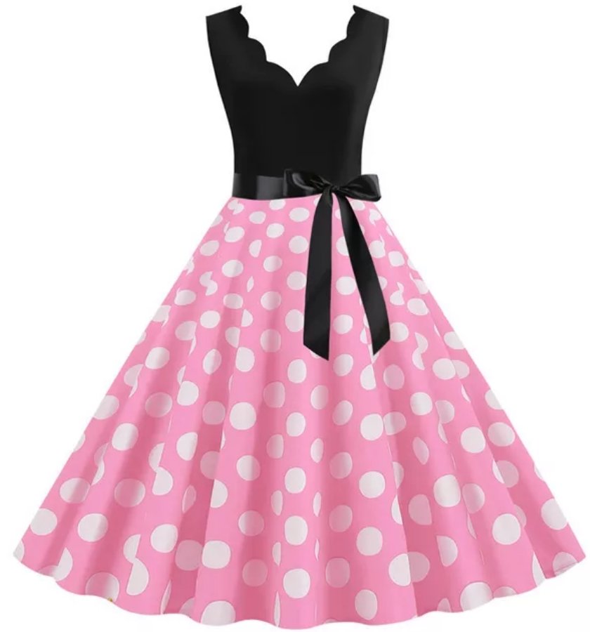 Pink Vintage Kjole Til Kvinder