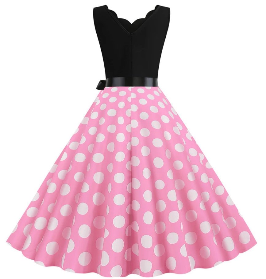 Pink Vintage Kjole Til Kvinder