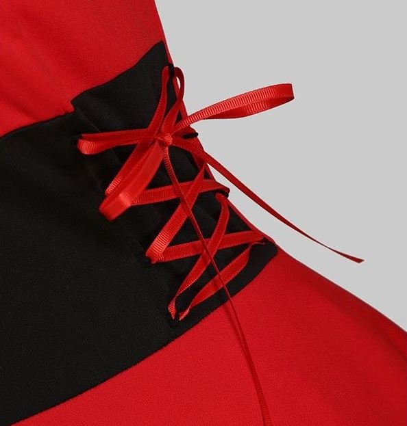 Vintage Rød Pelskjole