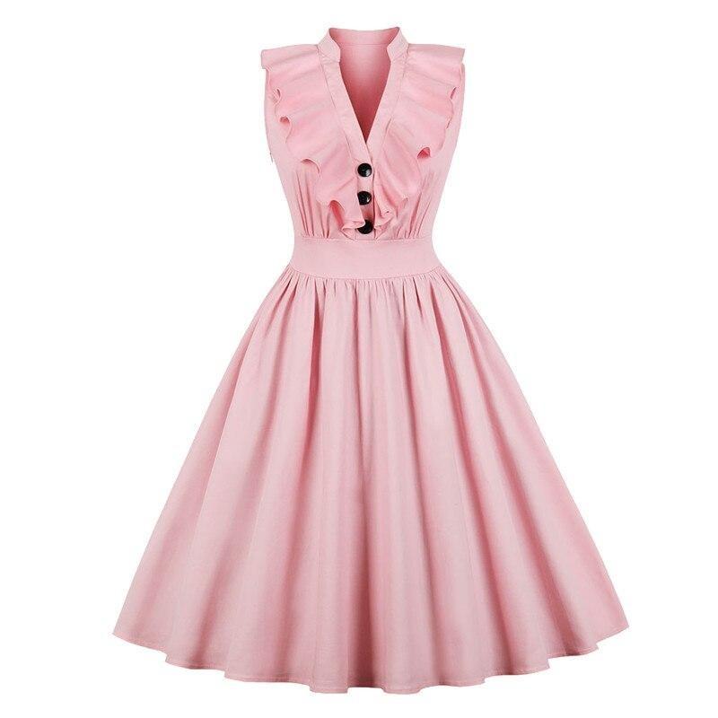 Vintage Froufrou Plus Size Pink Kjole