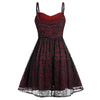 Bourgogne Gotisk Vintage Kjole