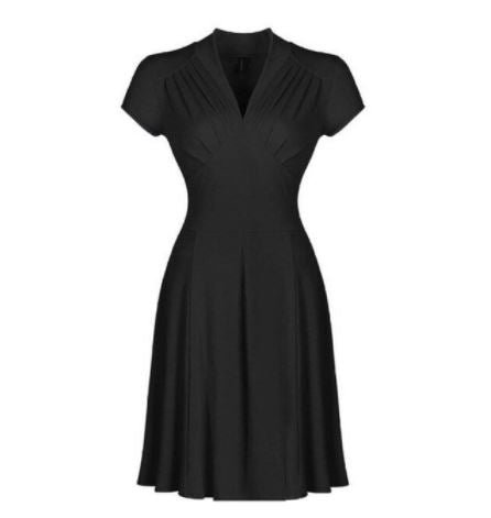 Vintage Plus Size 50'er Kjole Sort