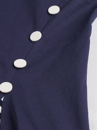 Vintage Plus Size 50'er Kjole Blå