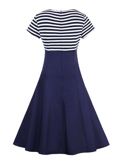 Vintage Plus Size 50'er Kjole Blå