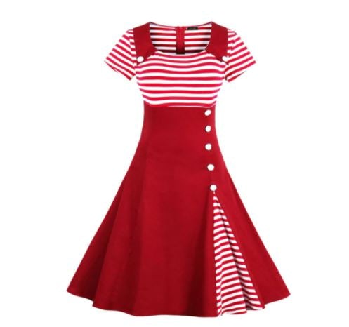 Vintage Plus Size 50'er Rød Kjole