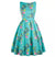 Vintage Plus Size Bird Blue Kjole
