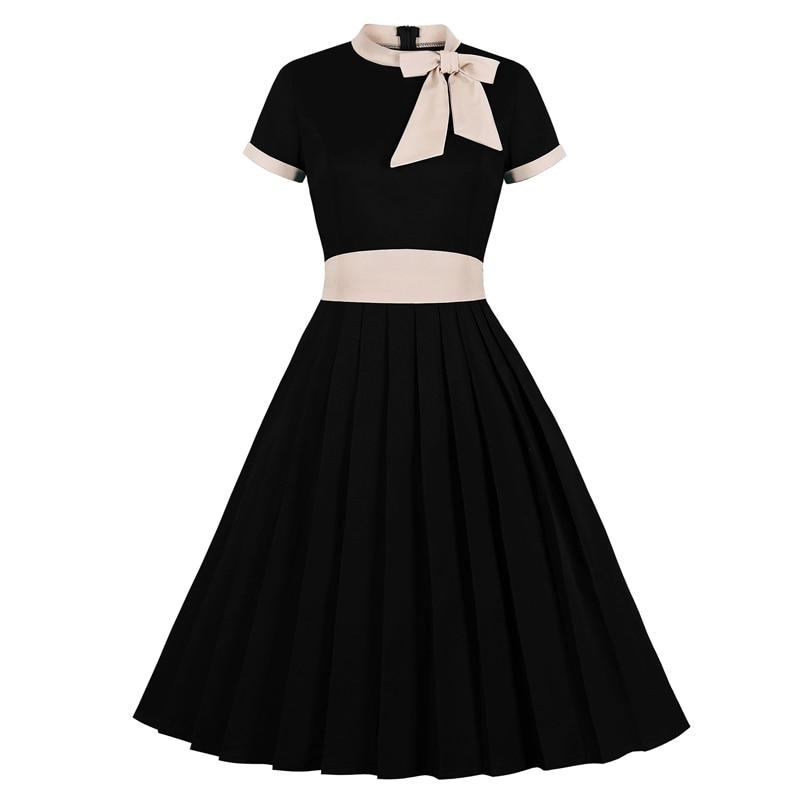 Vintage Plus Size Chic Sort Kjole
