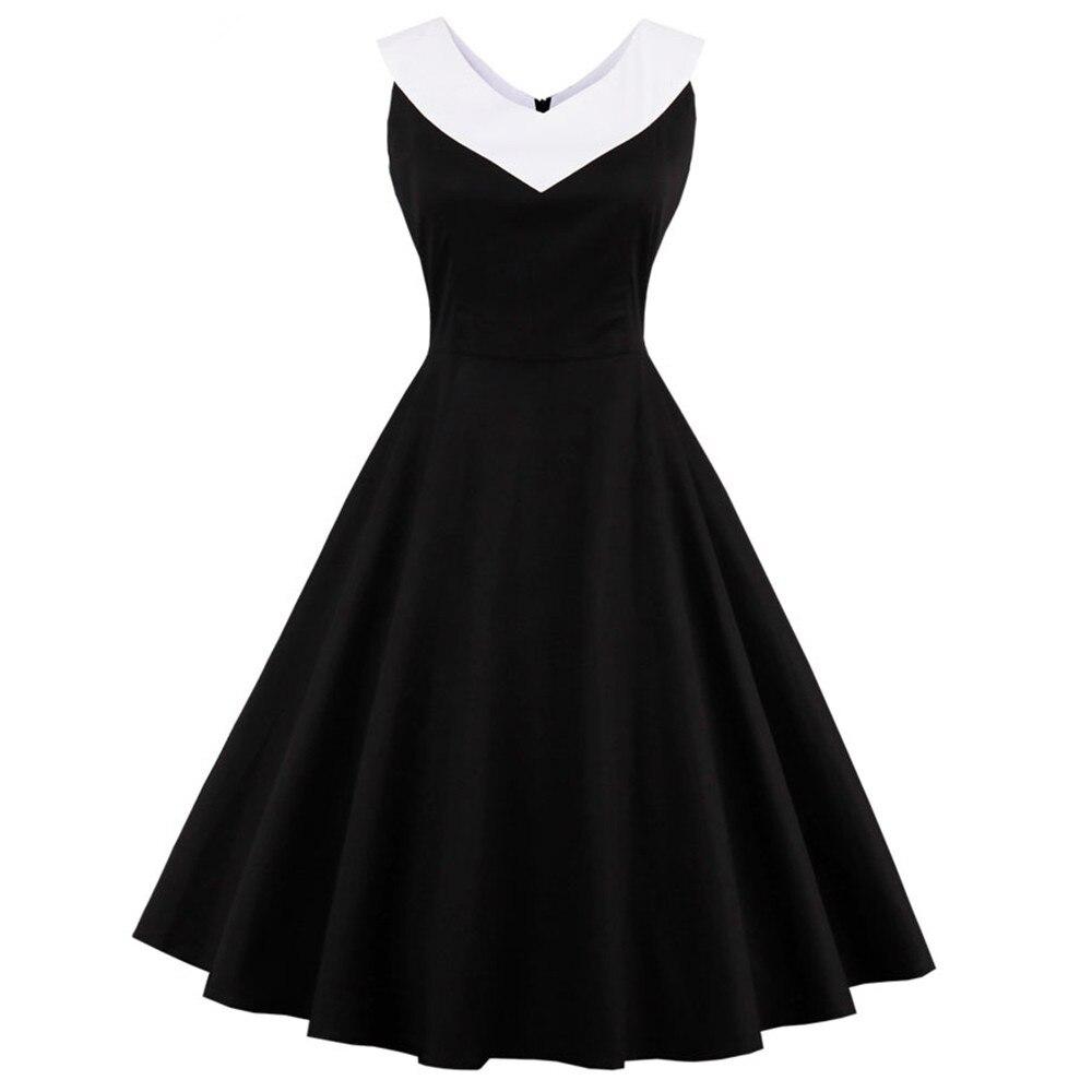 Plus Size Vintage Kjole Chic Krave Sort
