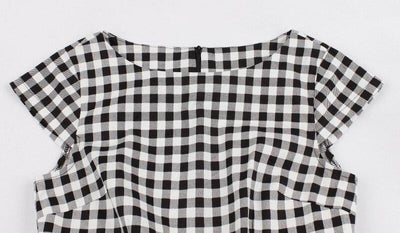 60'er Gingham Ternet Kjole