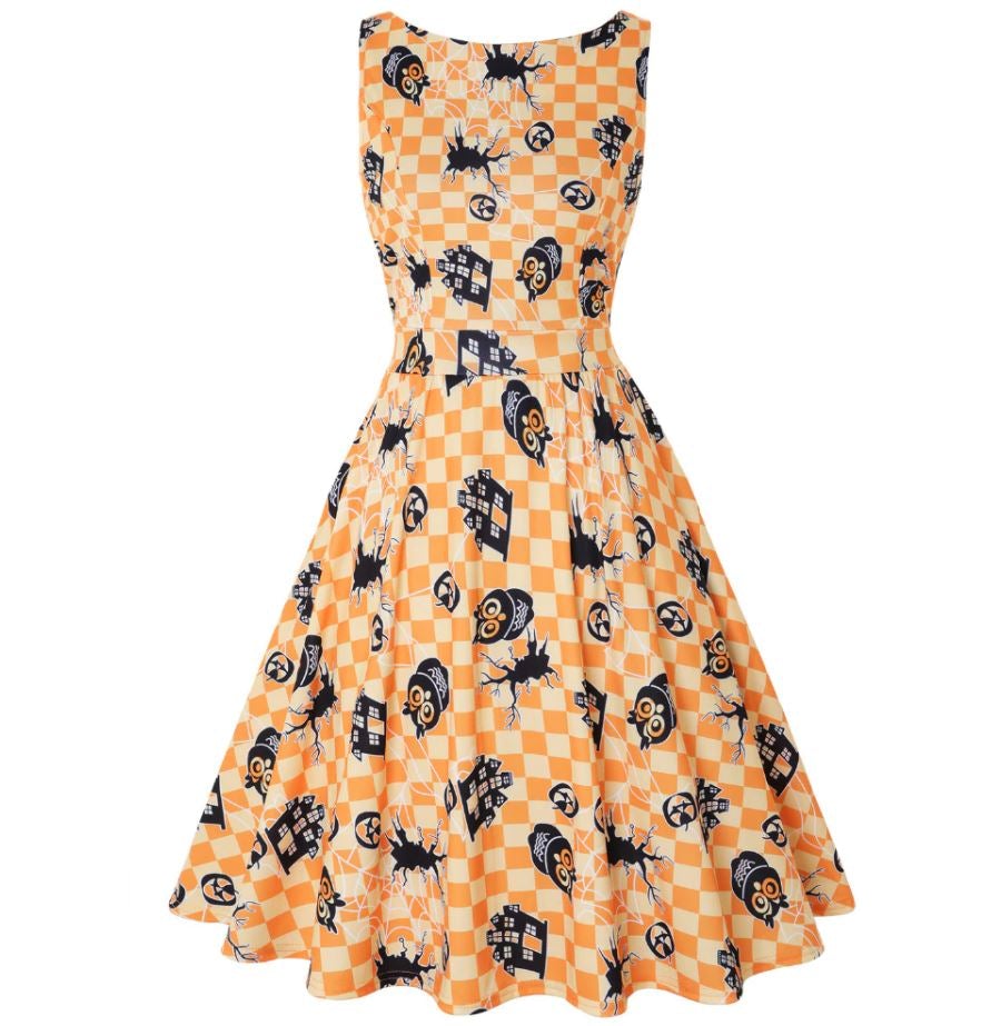 Vintage Plus Size Halloween Kjole