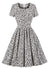 Vintage Plus Size Højtaljekjole Hvid