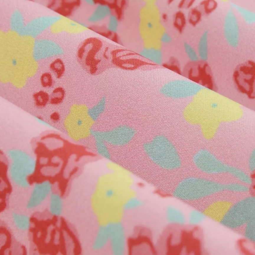 Vintage Plus Size High Waist Kjole Pink