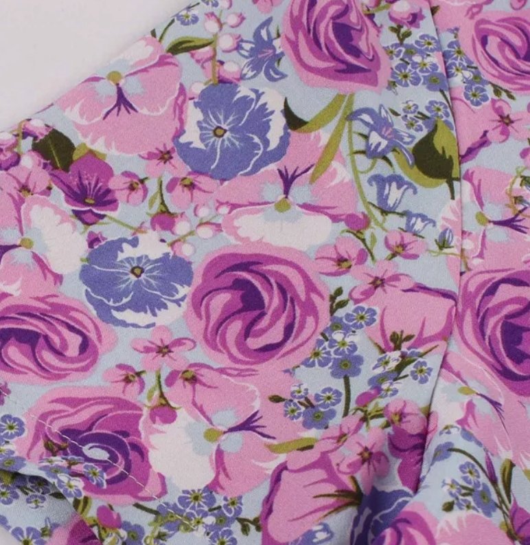 Vintage Plus Size High Waist Dress Lilla