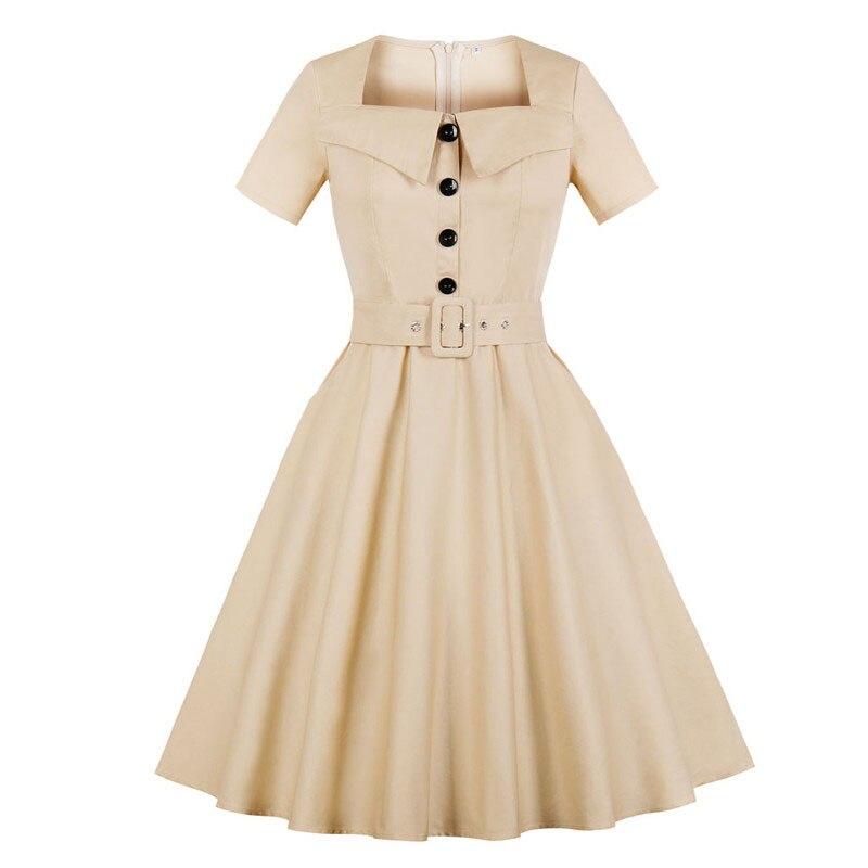 60'er Audrey Hepburn Beige Kjole