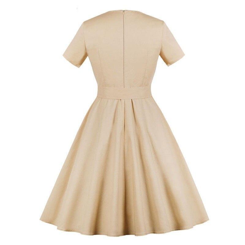 60'er Audrey Hepburn Beige Kjole