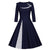 Vintage Plus Size Vinterblå Kjole