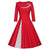 Vintage Plus Size Vinterrød Kjole