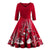 Vintage Plus Size Langærmet Rød Kjole