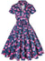 Vintage Plus Size Navy Birds Kjole
