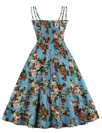 Vintage Stor Størrelse Natur Sommerkjole
