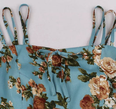 Vintage Stor Størrelse Natur Sommerkjole