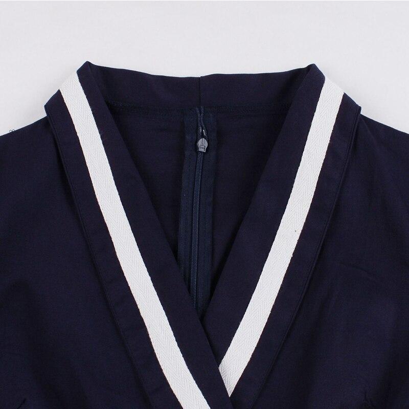 Plus Size 50'er Blå Kjole