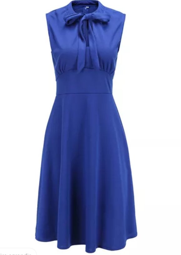 Vintage Plus Size Navy Butterfly Kjole