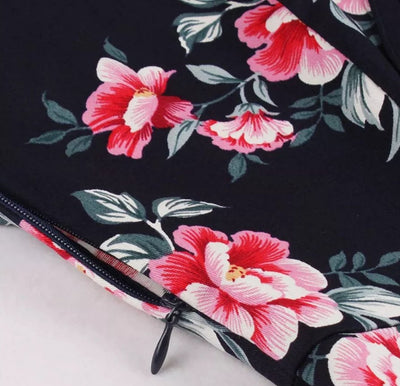 Vintage Plus Size Sort Naturkjole