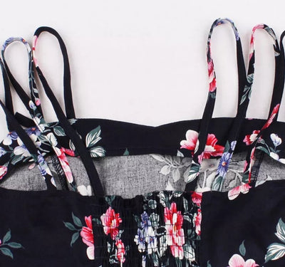 Vintage Plus Size Sort Naturkjole