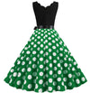 Plus Size Vintage Kjole Farverige Polka Dots