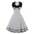 Vintage Plus Size Retro Kjole Hvid
