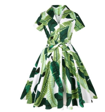 Vintage Plus Size Rockabilly Kjole Pastelgrøn