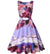 Vintage Plus Size Pink Birds Kjole