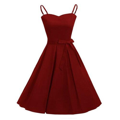 Vintage 60'er Chic Bourgogne Kjole