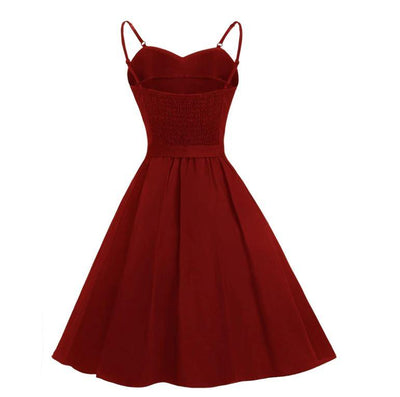 Vintage 60'er Chic Bourgogne Kjole