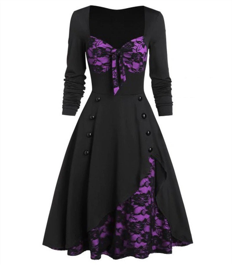 Vintage Plus Size Sexet Lilla Kjole