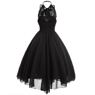 Vintage Plus Size Steampunk Kjole Sort