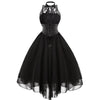 Vintage Plus Size Steampunk Kjole Sort