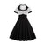 Vintage Plus Size Swing Kjole Sort Hvid